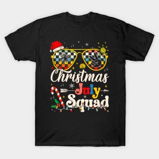 Christmas In July Squad Sunglasses Summer Beach Funny Xmas T-Shirt